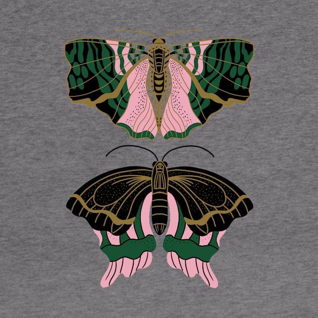 Deco Moths by Taranormal